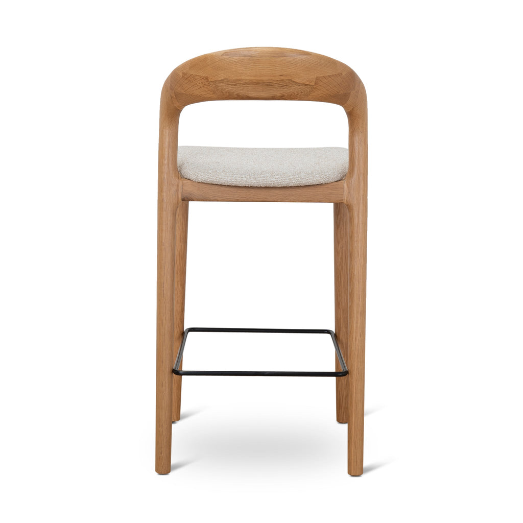 65cm Natural Amalfi Bar Stool - Beige (Set of 2)