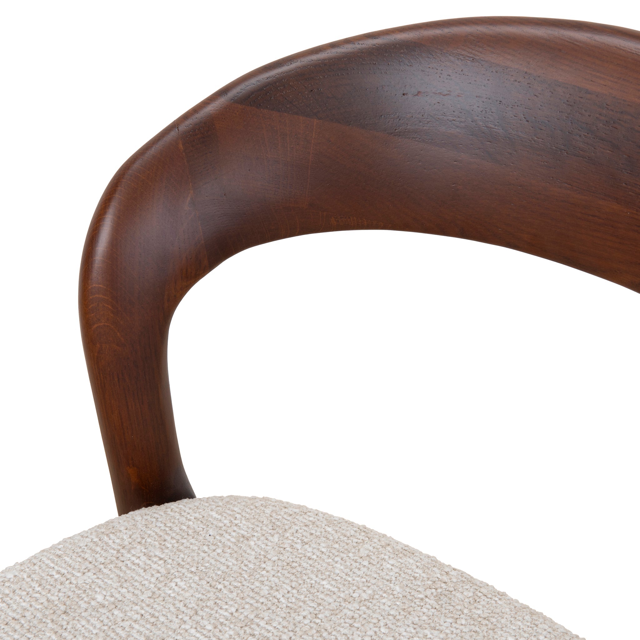 65cm Dark Brown Amalfi Bar Stool - Beige (Set of 2)