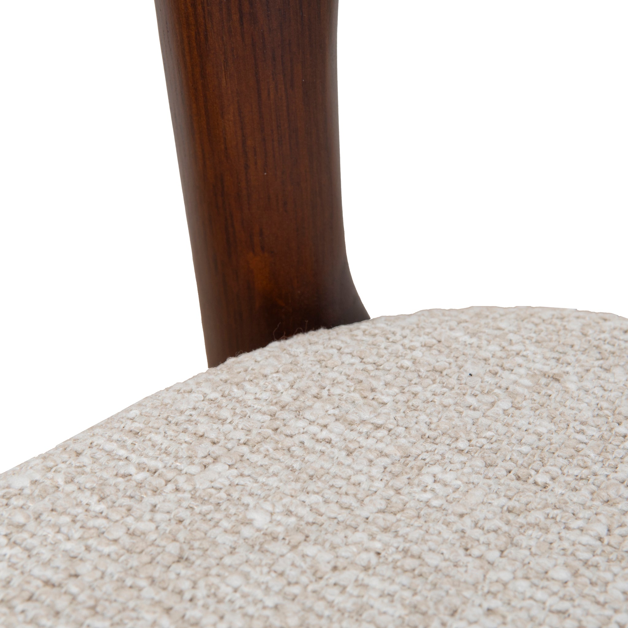 65cm Dark Brown Amalfi Bar Stool - Beige (Set of 2)