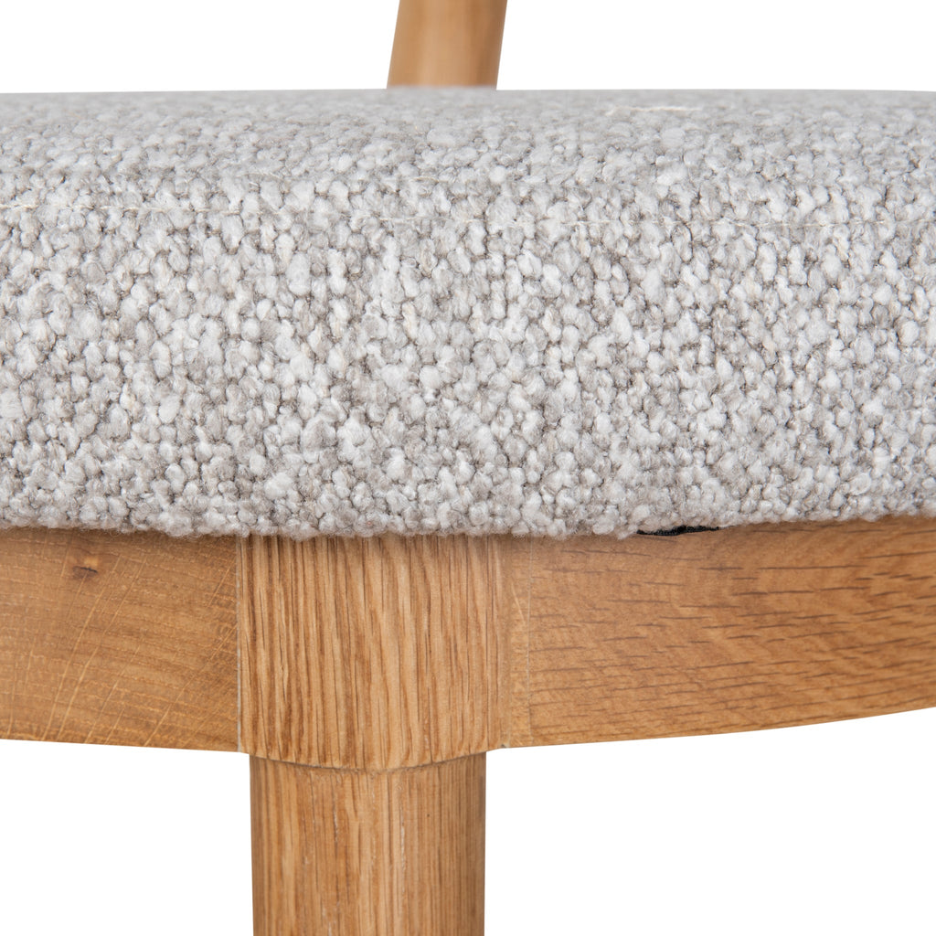 66cm Natural Amalfi Bar Stool - Clay Grey