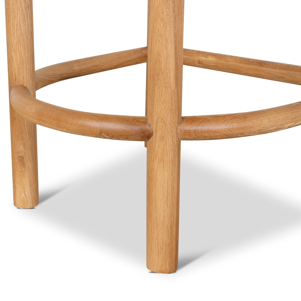 66cm Natural Amalfi Bar Stool - Clay Grey