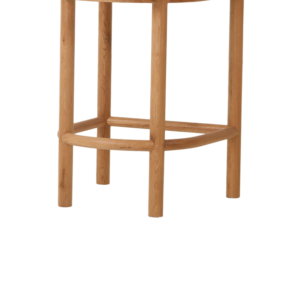 66cm Natural Amalfi Bar Stool - Black Seat
