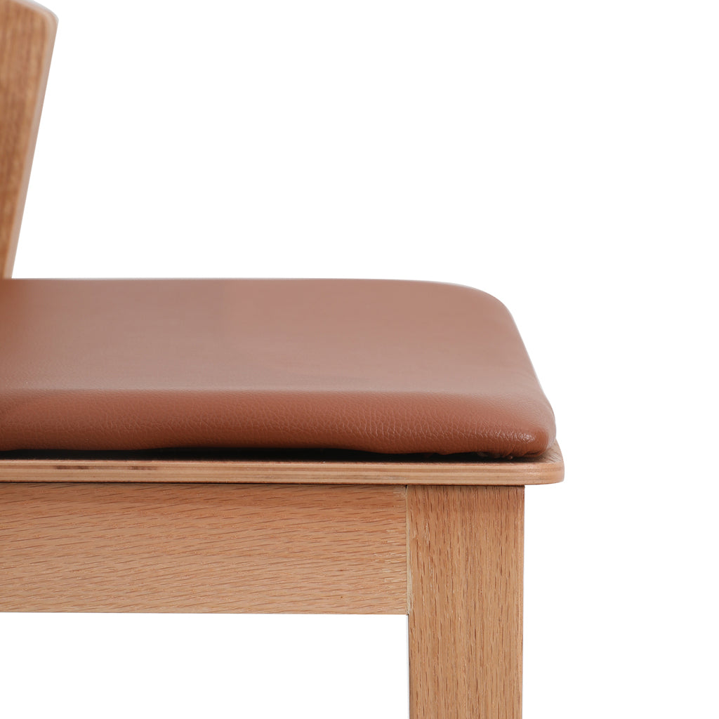 Natural Amalfi Bar Stool - Brown Seat