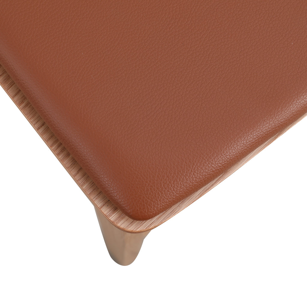 Natural Amalfi Bar Stool - Brown Seat