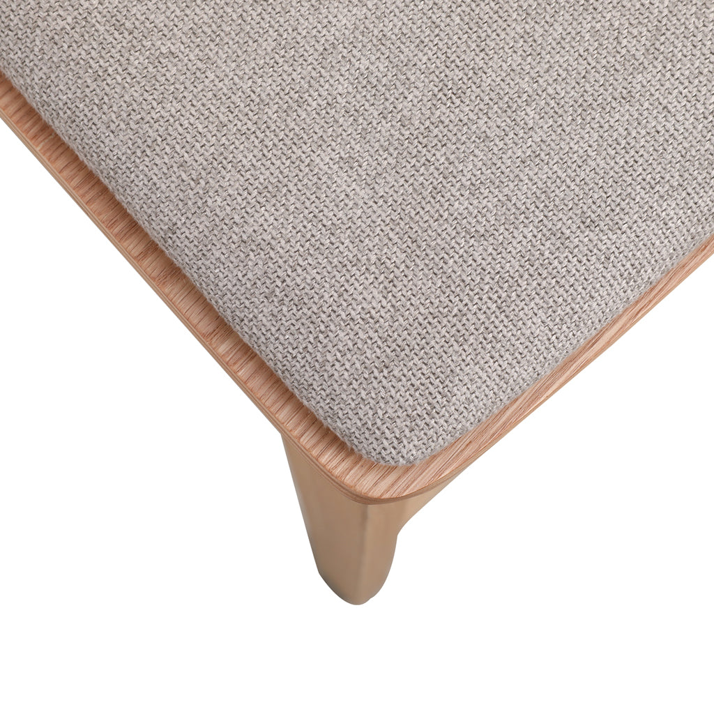 Natural Amalfi Bar Stool - Grey Seat