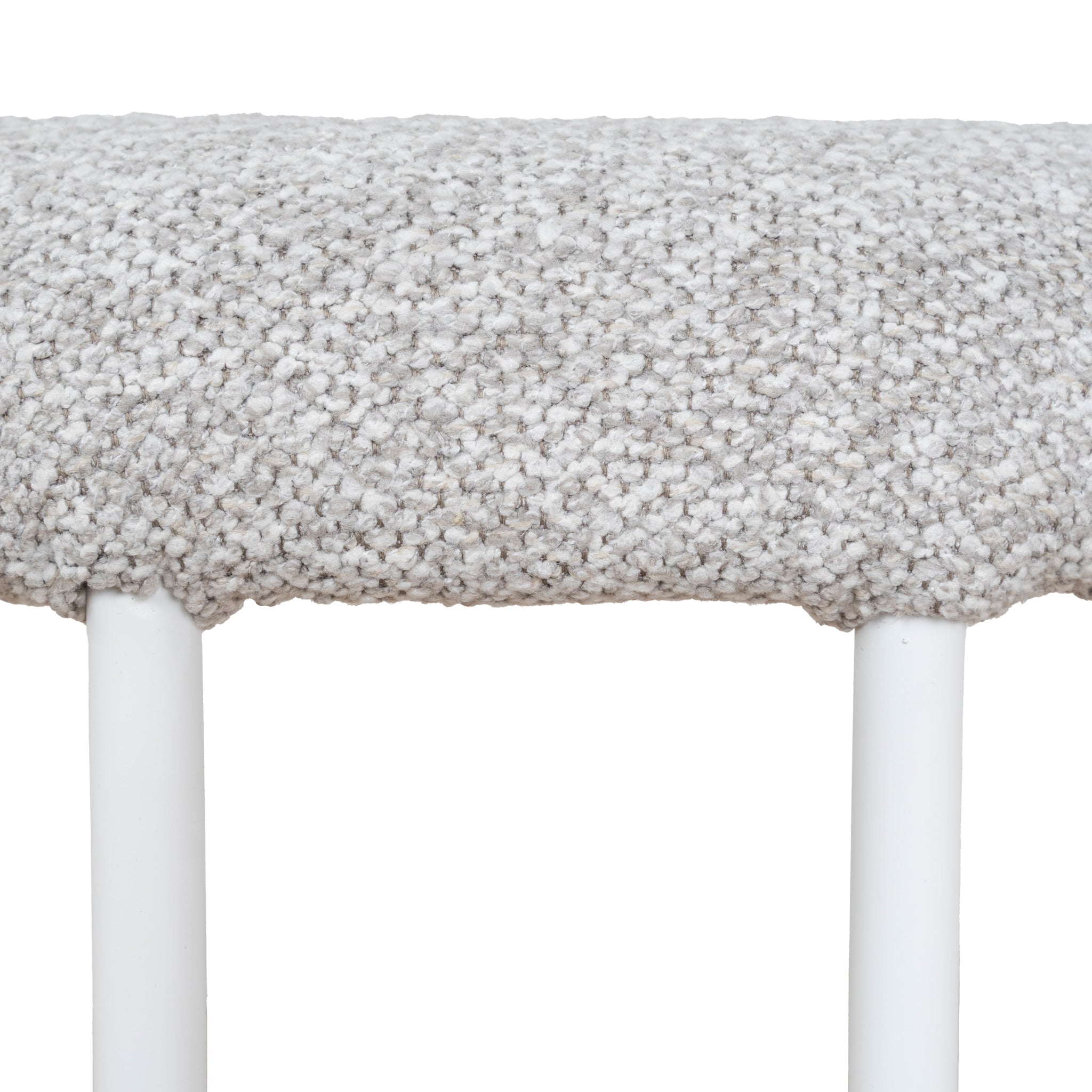 65cm White Amalfi Bar Stool - Clay Grey (Set of 2)