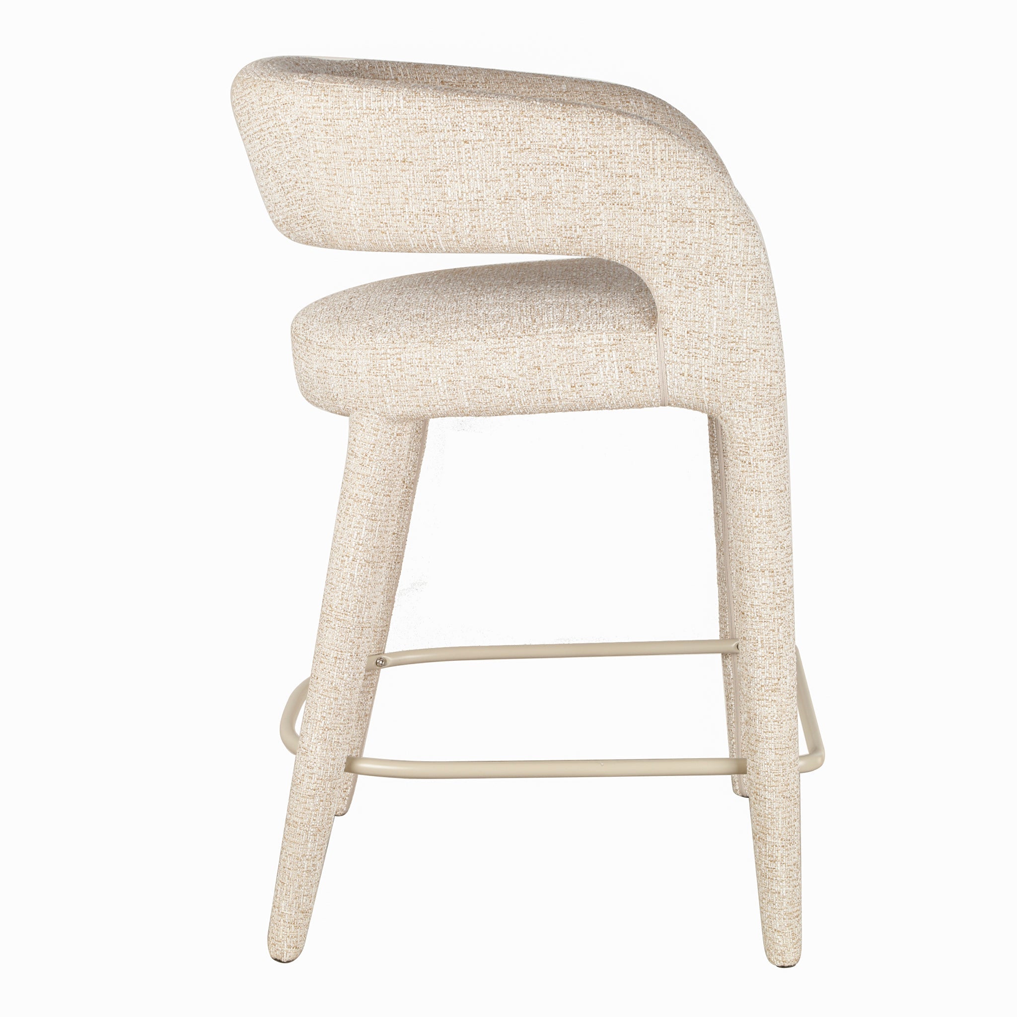 65cm Amalfi Bar Stool - Pale Beige