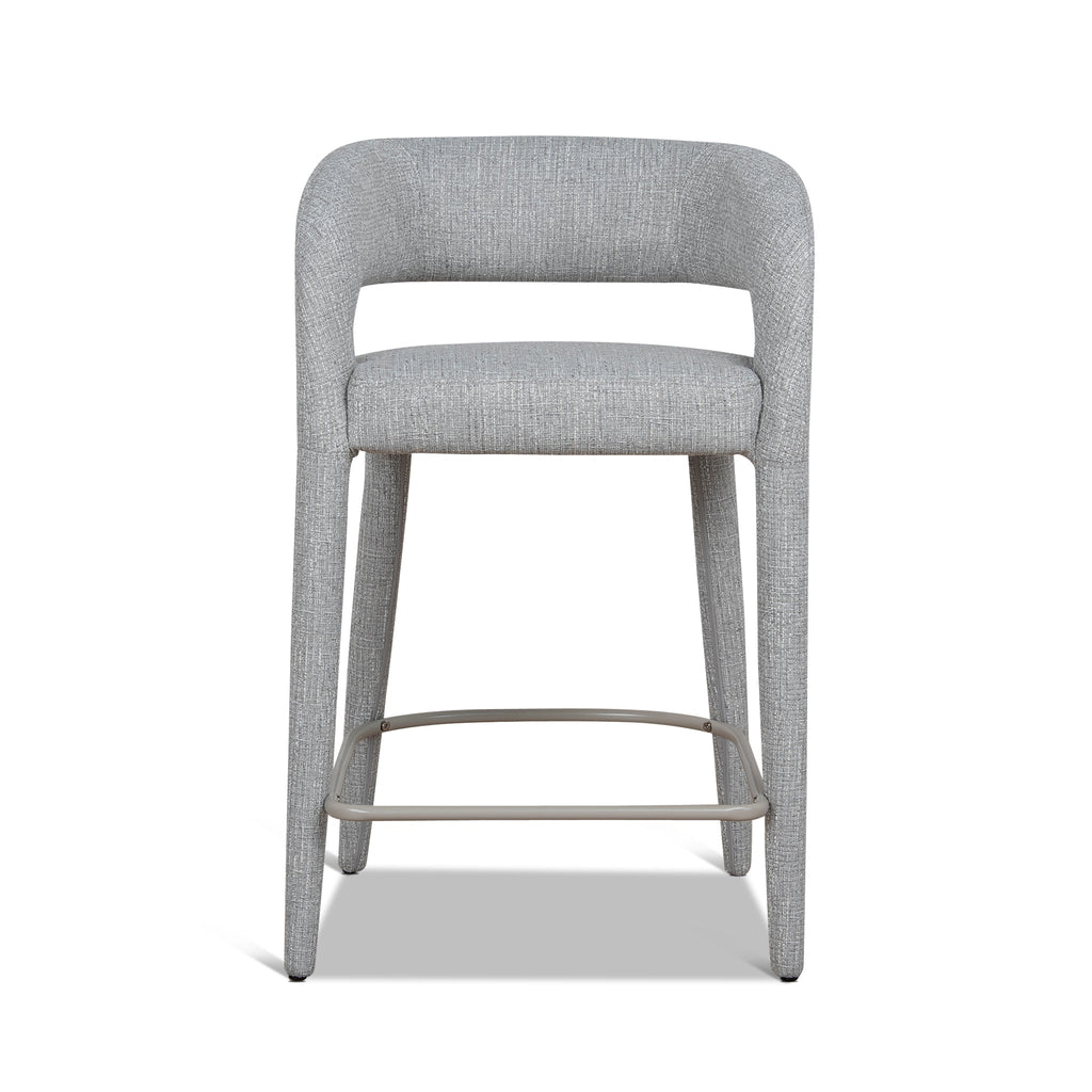 65cm Amalfi Bar Stool - Chrome Grey