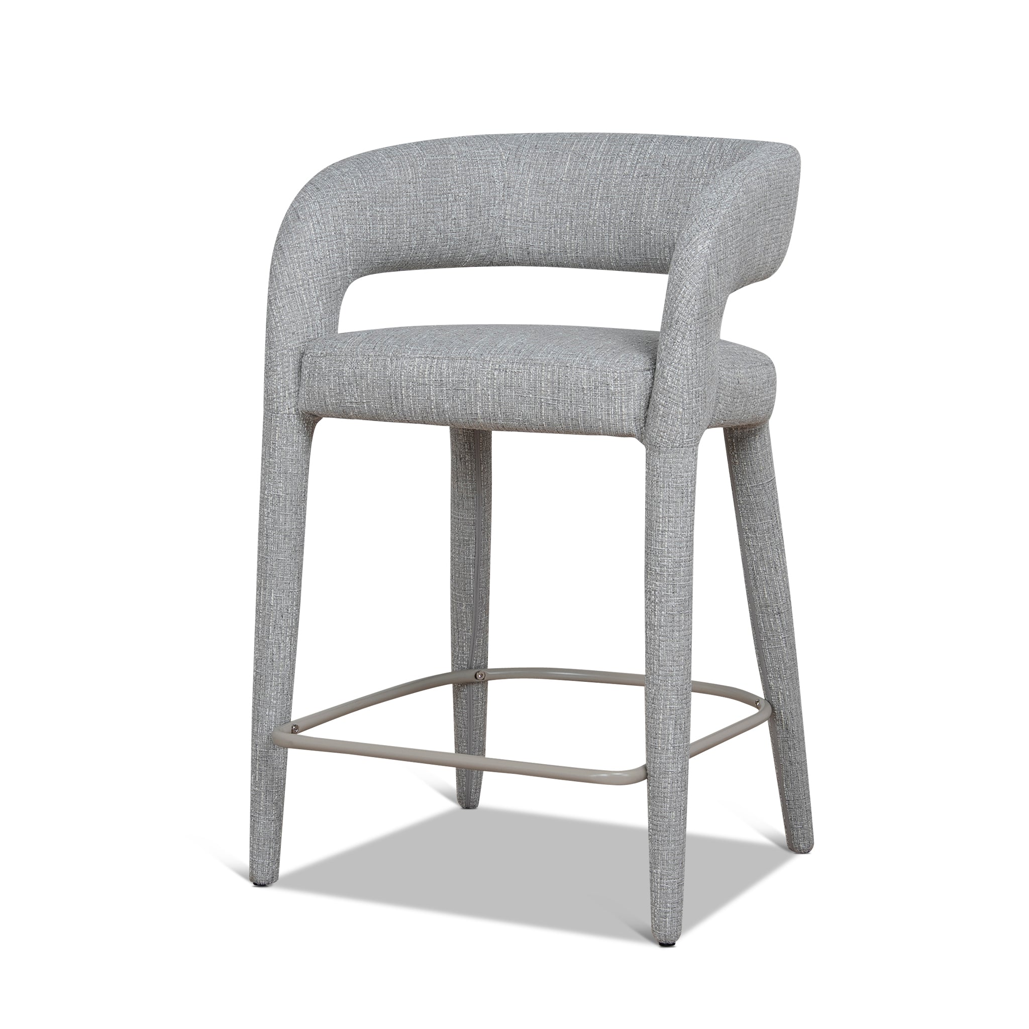 65cm Amalfi Bar Stool - Chrome Grey