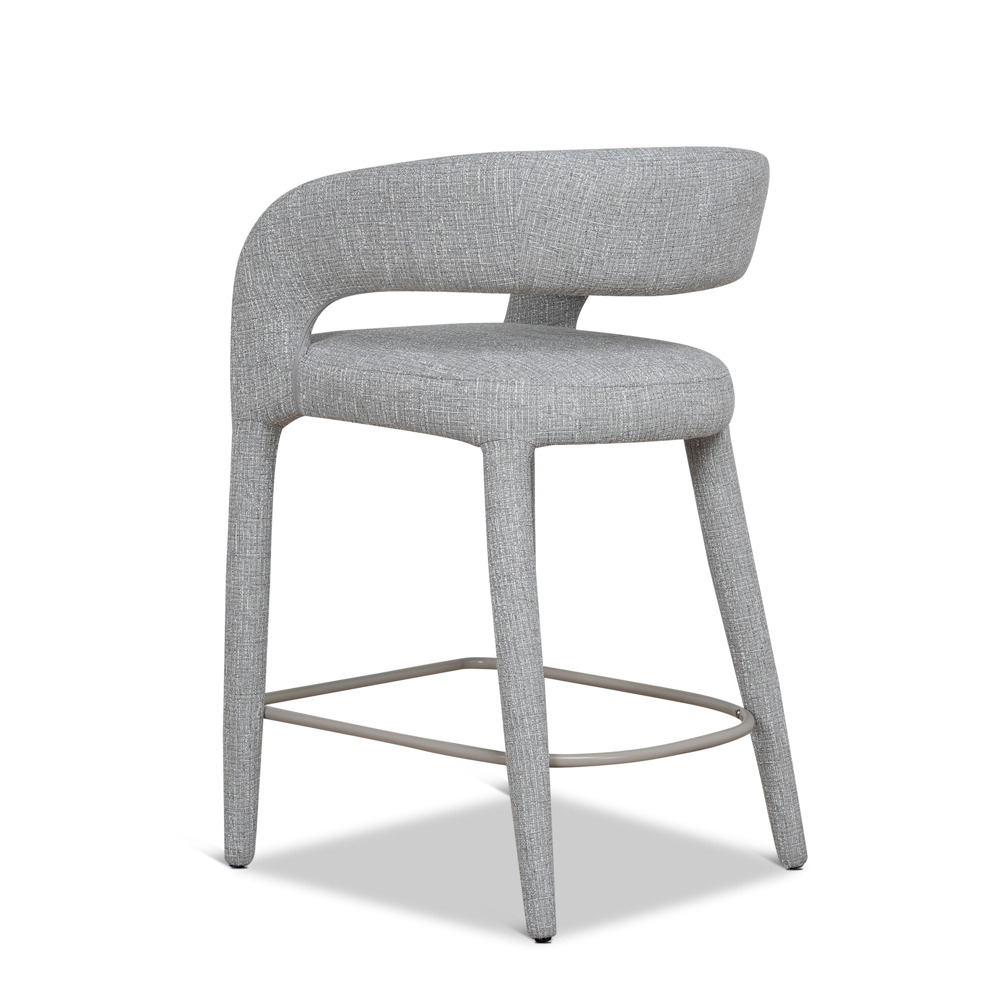 65cm Amalfi Bar Stool - Chrome Grey