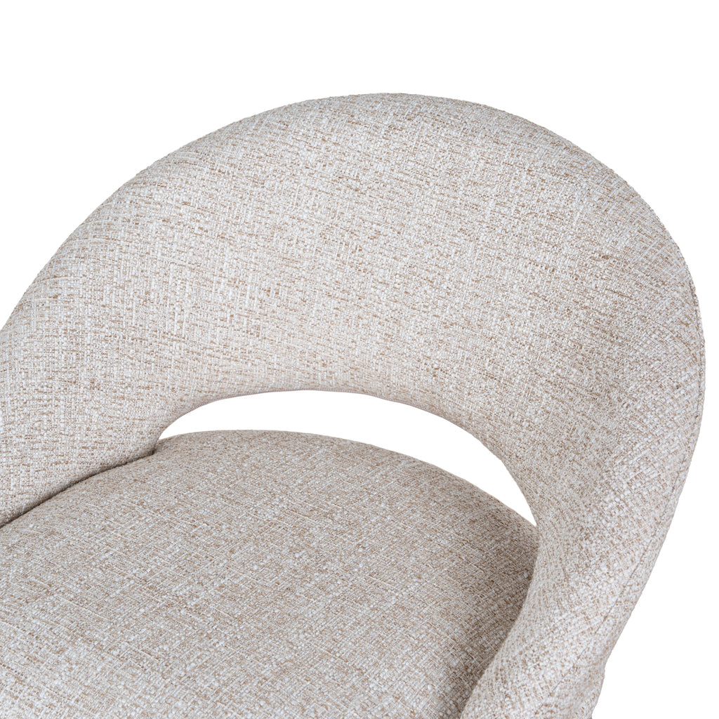 White Amalfi Bar Stool - Pale Beige (Set of 2)