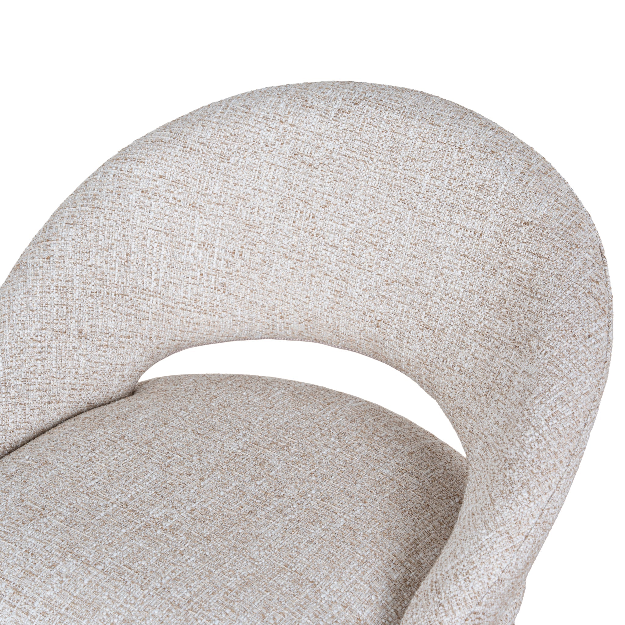 White Amalfi Bar Stool - Pale Beige (Set of 2)