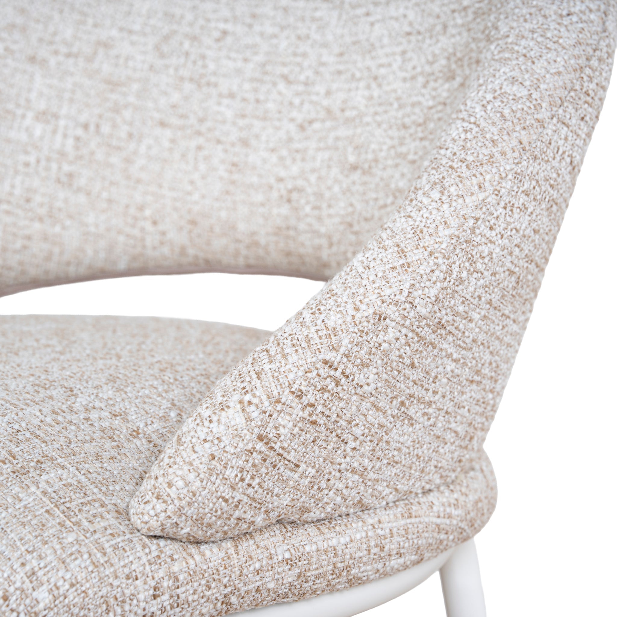 White Amalfi Bar Stool - Pale Beige (Set of 2)