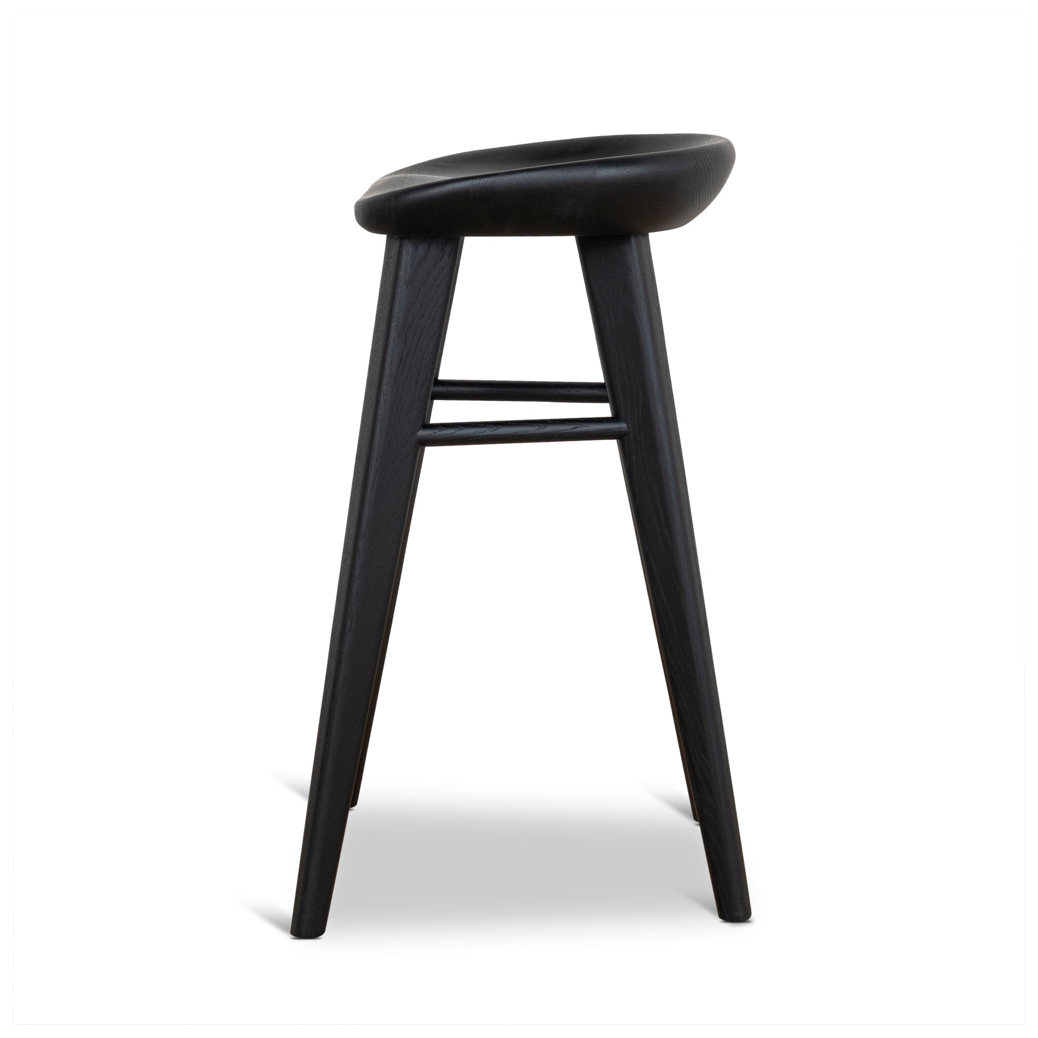 67.5cm Amalfi Bar Stool - Full Black