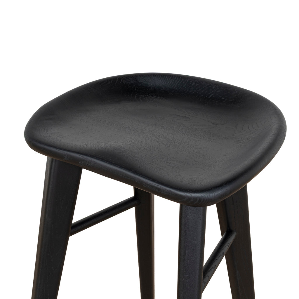 67.5cm Amalfi Bar Stool - Full Black