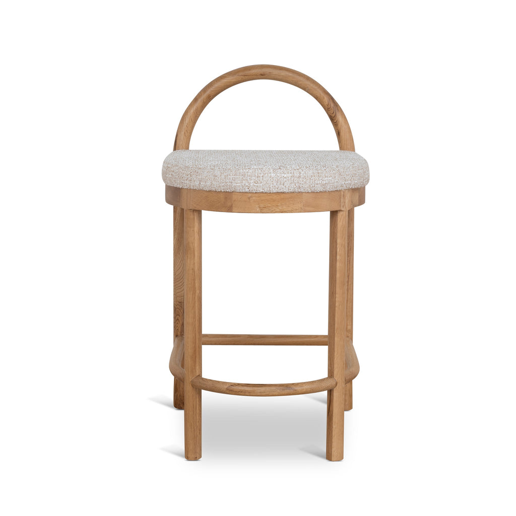 66cm Natural Amalfi Bar Stool - Pale Beige
