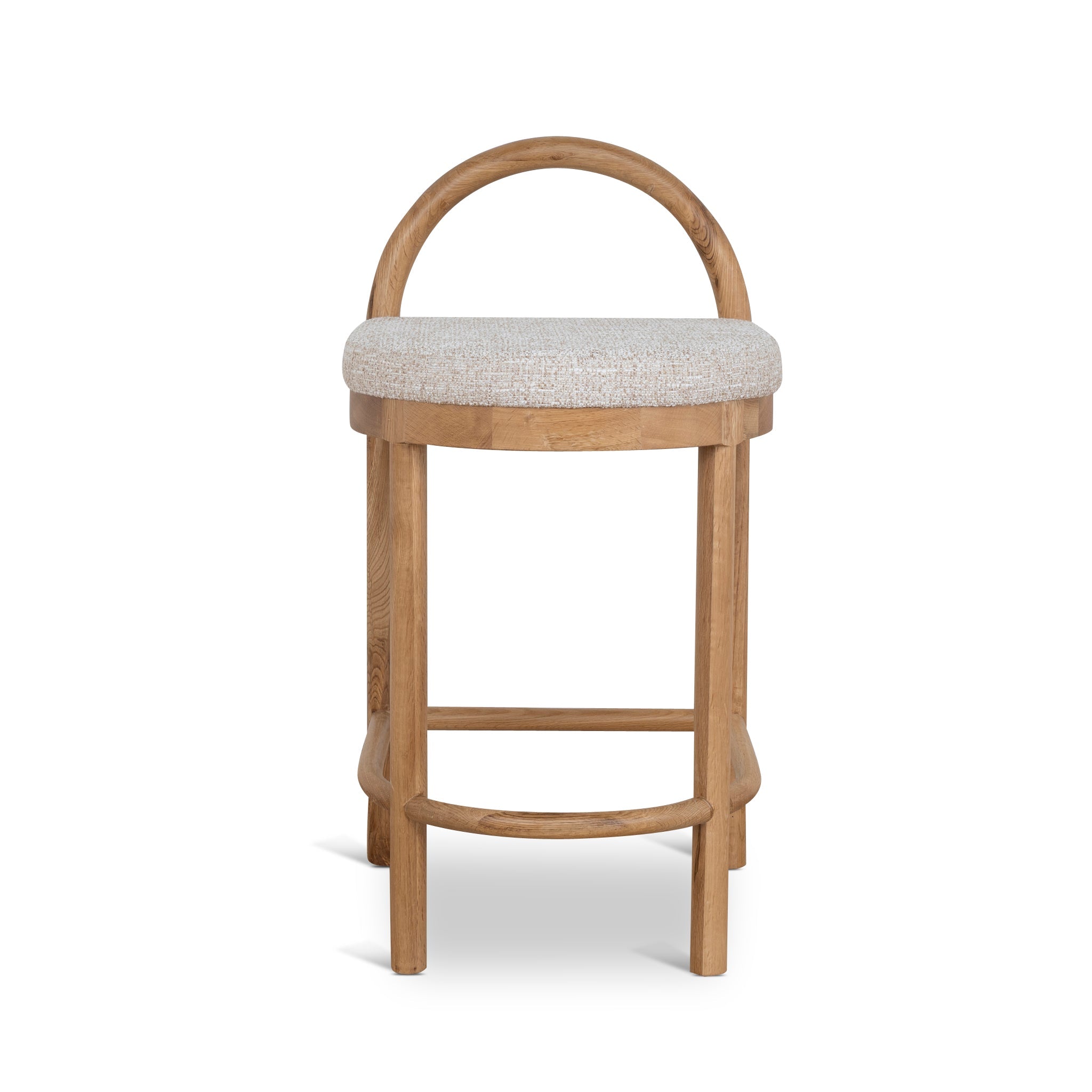 66cm Natural Amalfi Bar Stool - Pale Beige