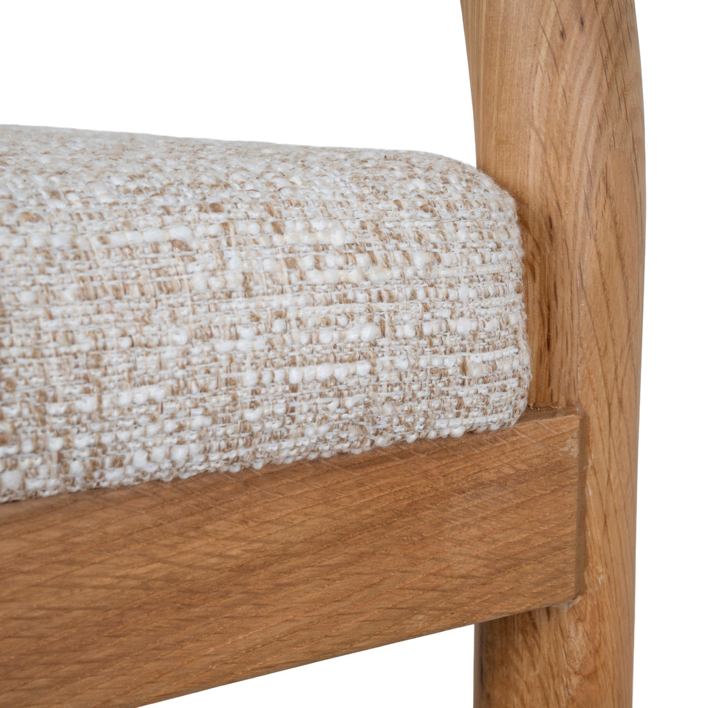 66cm Natural Amalfi Bar Stool - Pale Beige