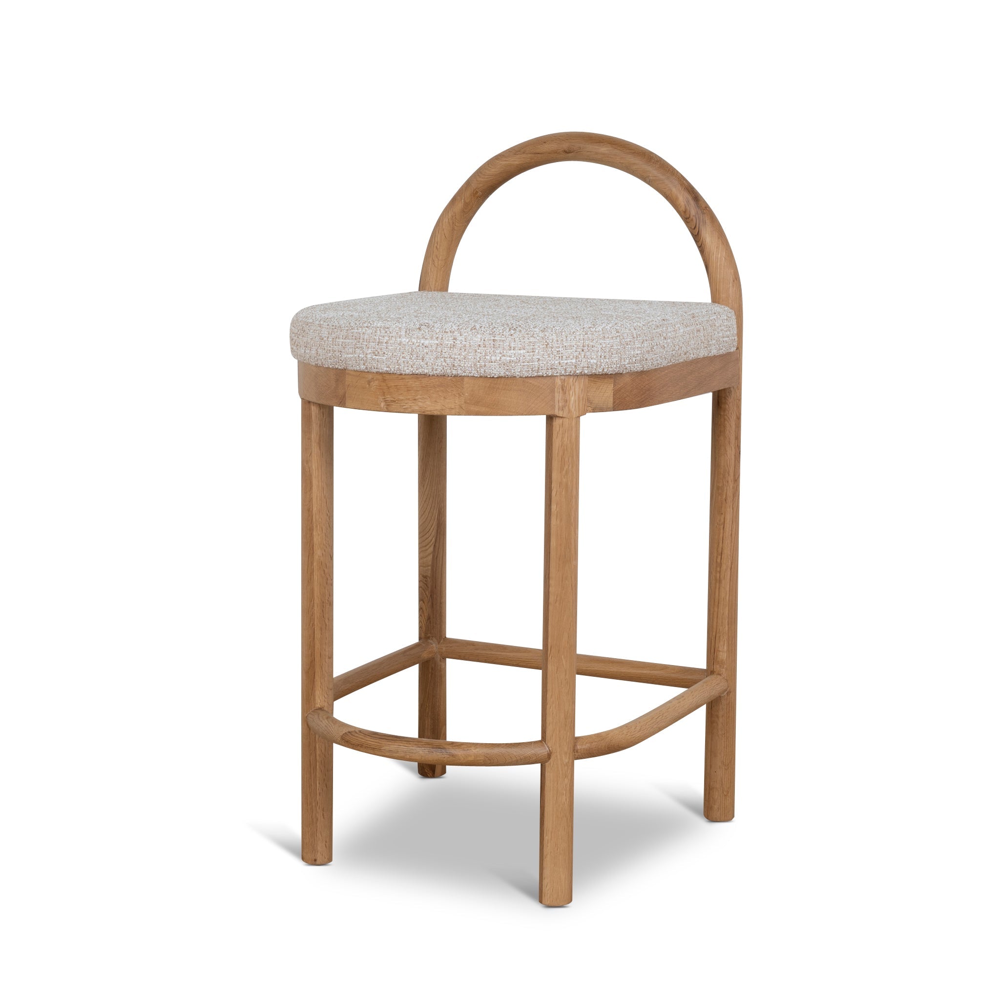 66cm Natural Amalfi Bar Stool - Pale Beige