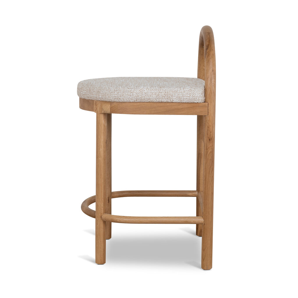 66cm Natural Amalfi Bar Stool - Pale Beige