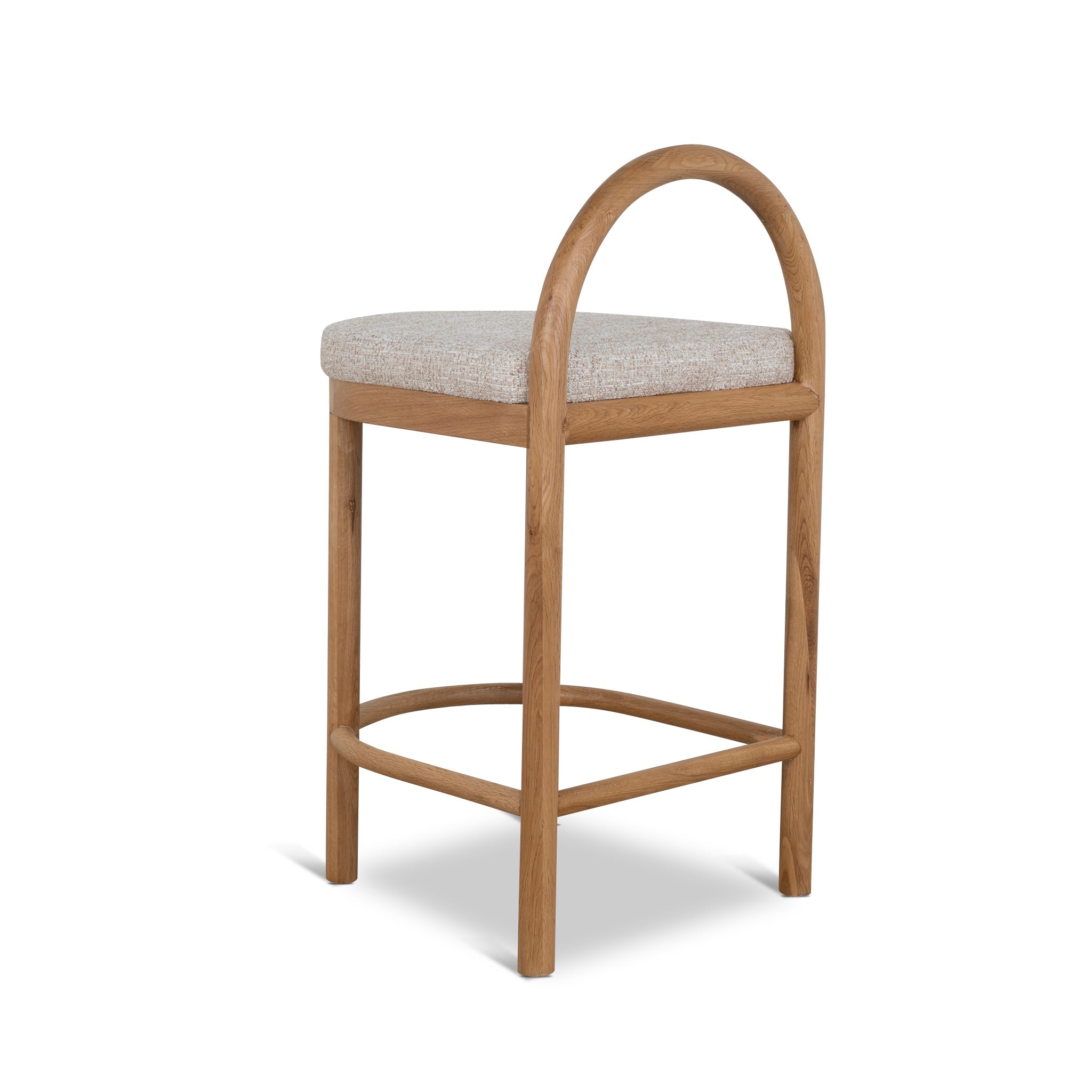 66cm Natural Amalfi Bar Stool - Pale Beige