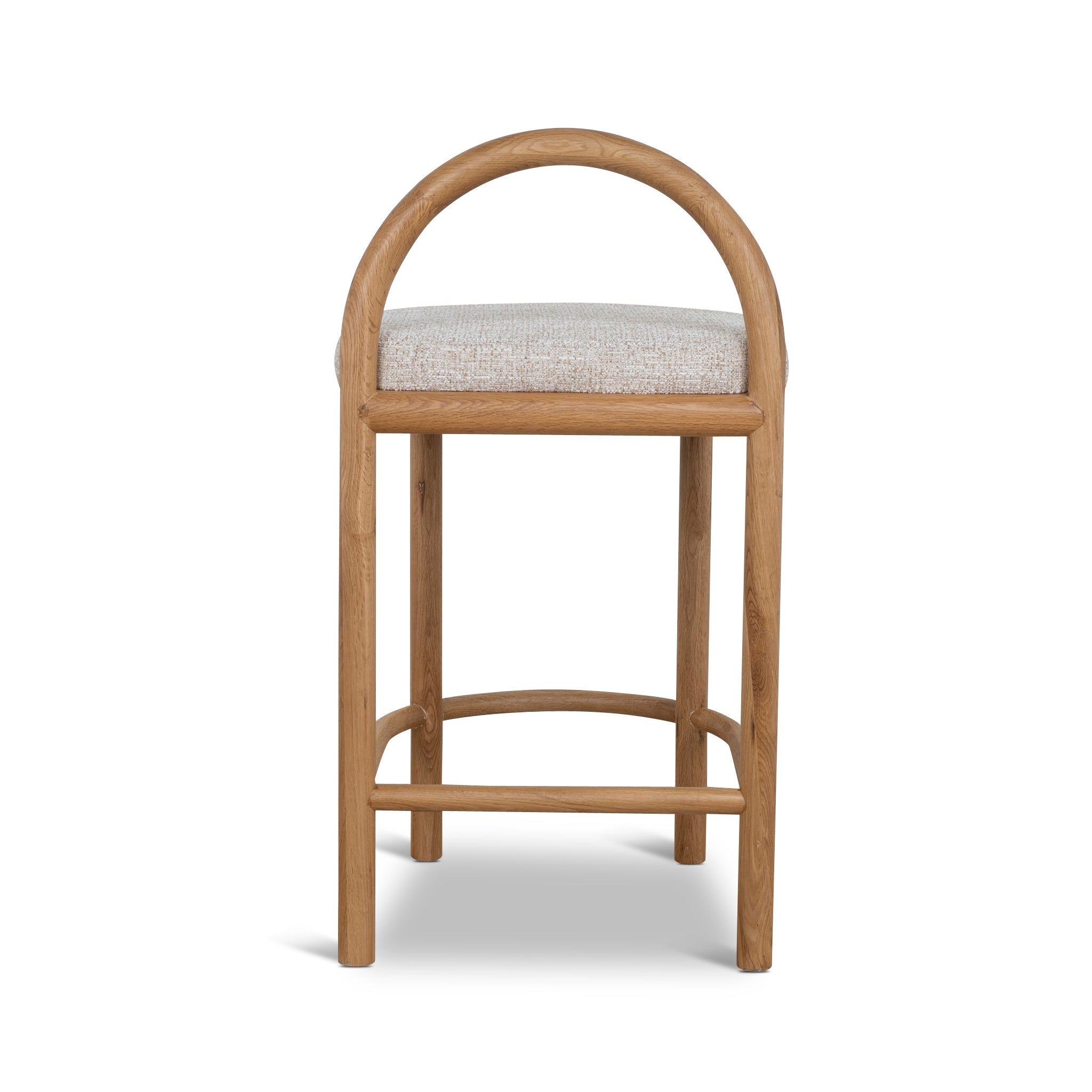 66cm Natural Amalfi Bar Stool - Pale Beige