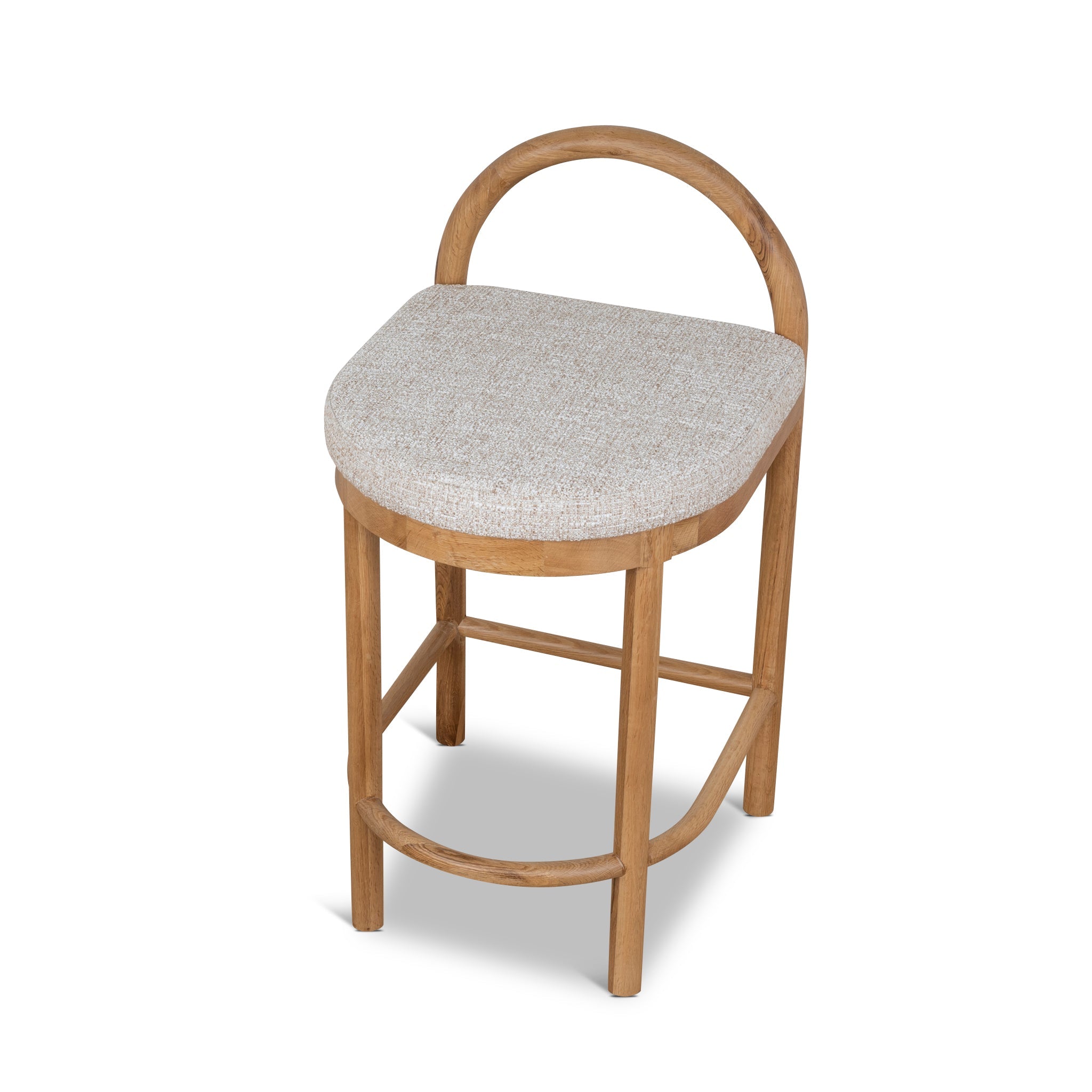 66cm Natural Amalfi Bar Stool - Pale Beige