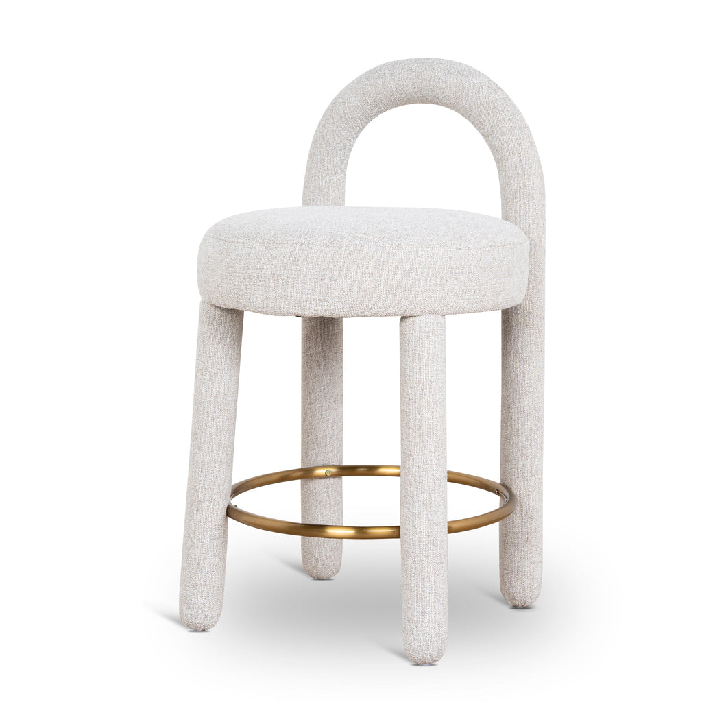 65cm Amalfi Bar Stool - Coastal Beige
