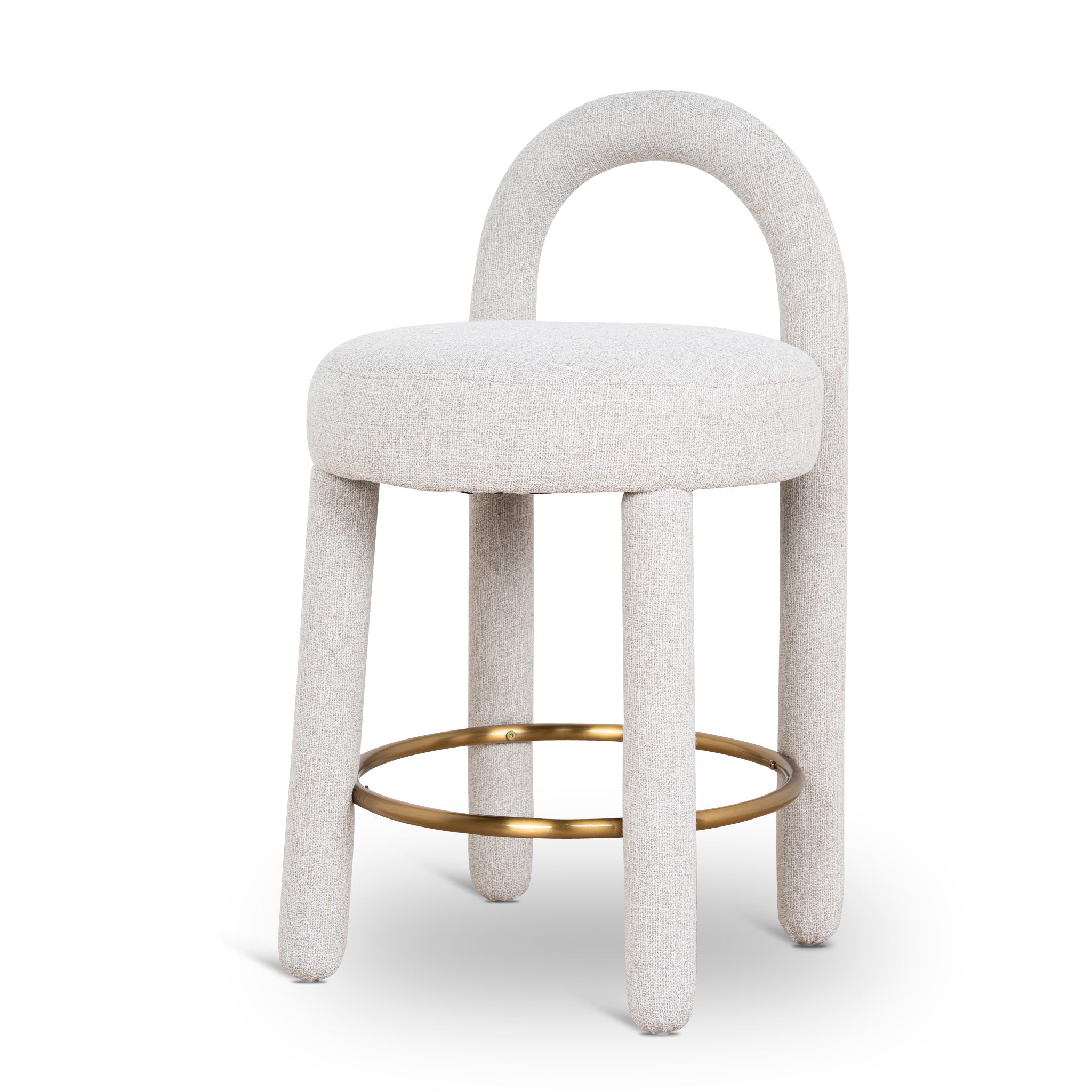 65cm Amalfi Bar Stool - Coastal Beige