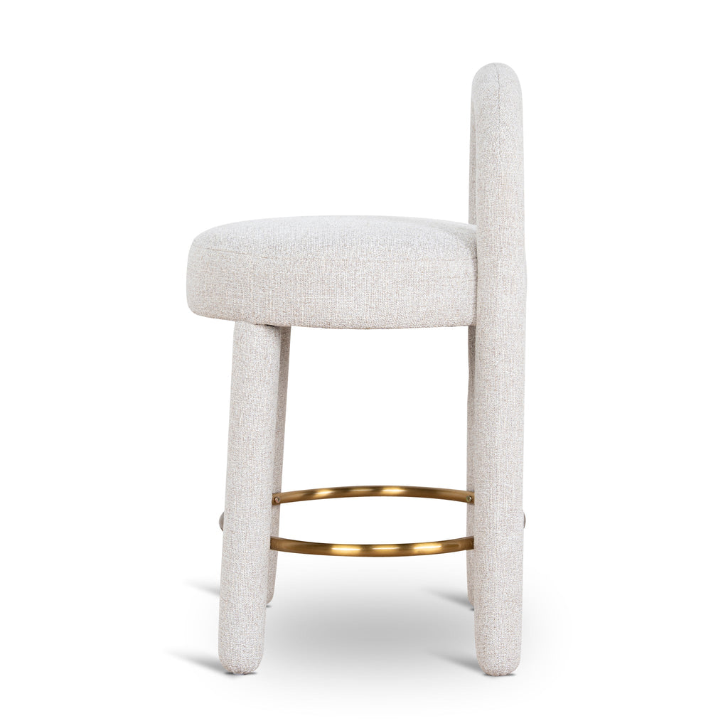 65cm Amalfi Bar Stool - Coastal Beige