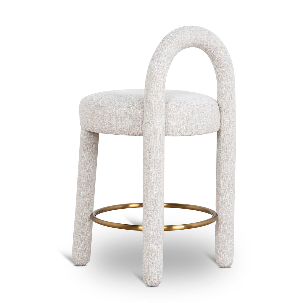 65cm Amalfi Bar Stool - Coastal Beige