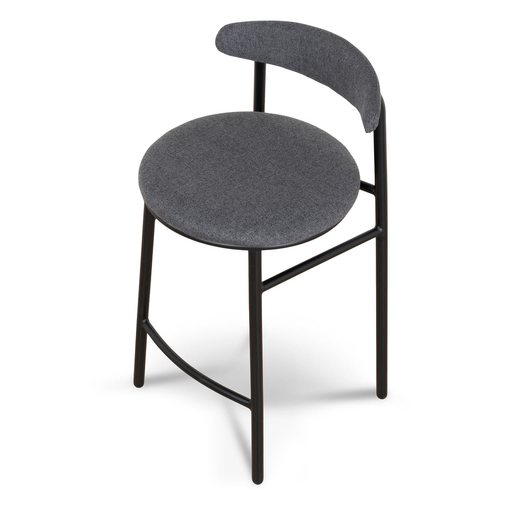 65cm Amalfi Bar Stool - Slate Charcoal (Set of 2)