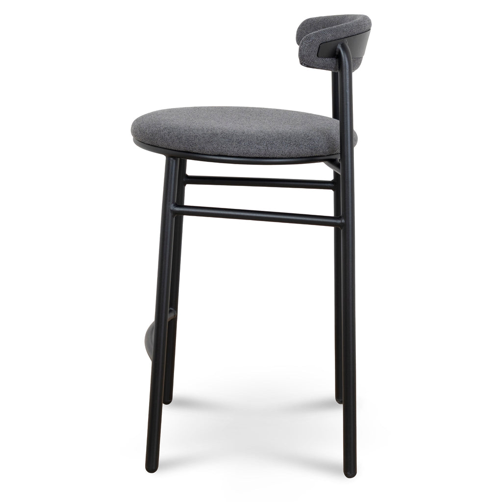 65cm Amalfi Bar Stool - Slate Charcoal (Set of 2)