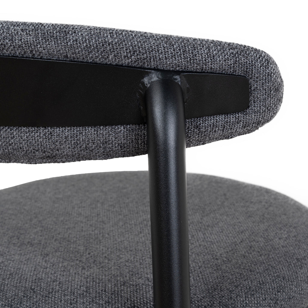 65cm Amalfi Bar Stool - Slate Charcoal (Set of 2)
