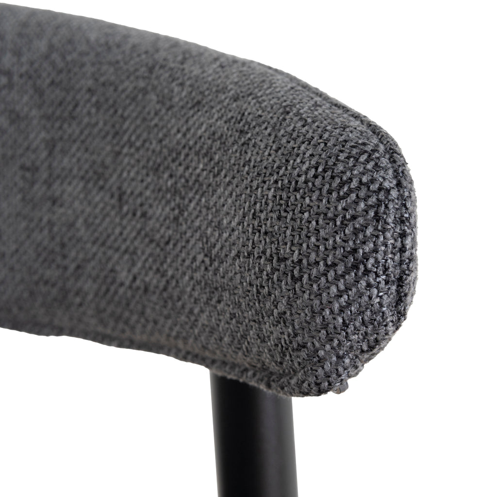 65cm Amalfi Bar Stool - Slate Charcoal (Set of 2)