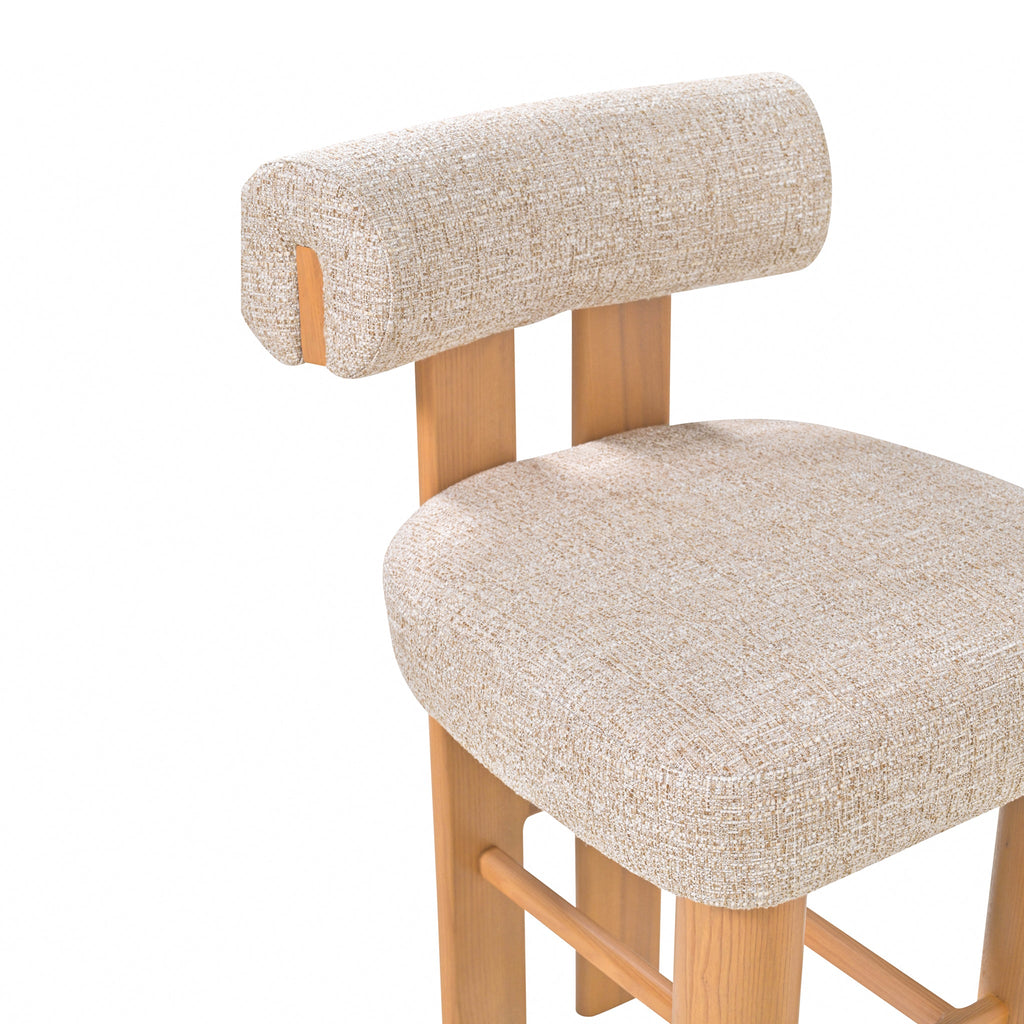 Natural Barstool - Pale Beige (Set of 2)