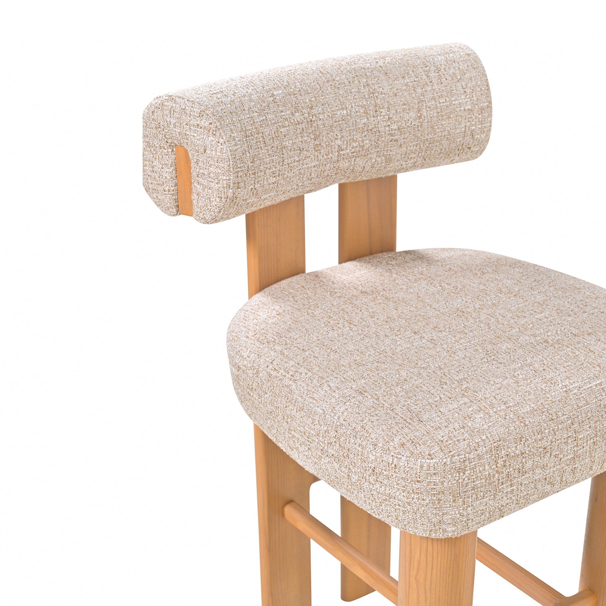 Natural Barstool - Pale Beige (Set of 2)