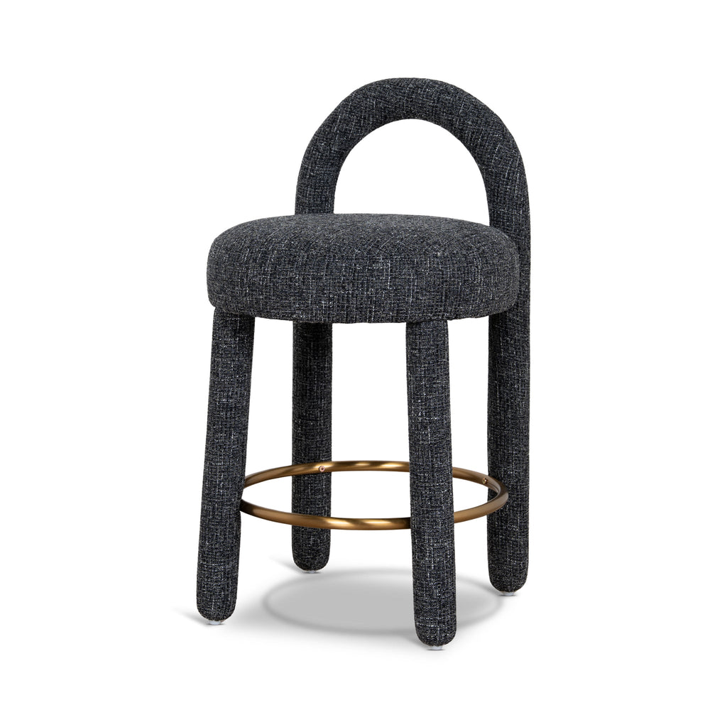 65cm Amalfi Bar Stool - Field Charcoal