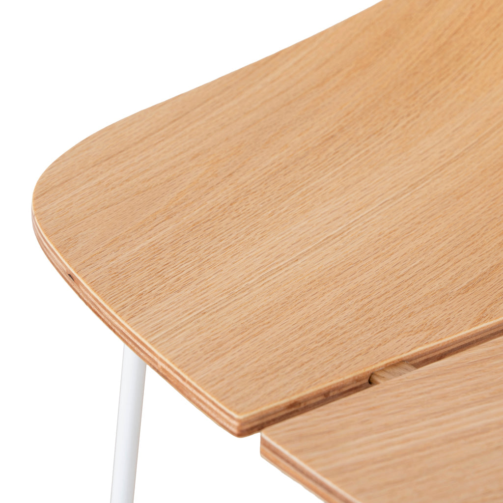 65cm Matte White Amalfi Bar Stool - Natural