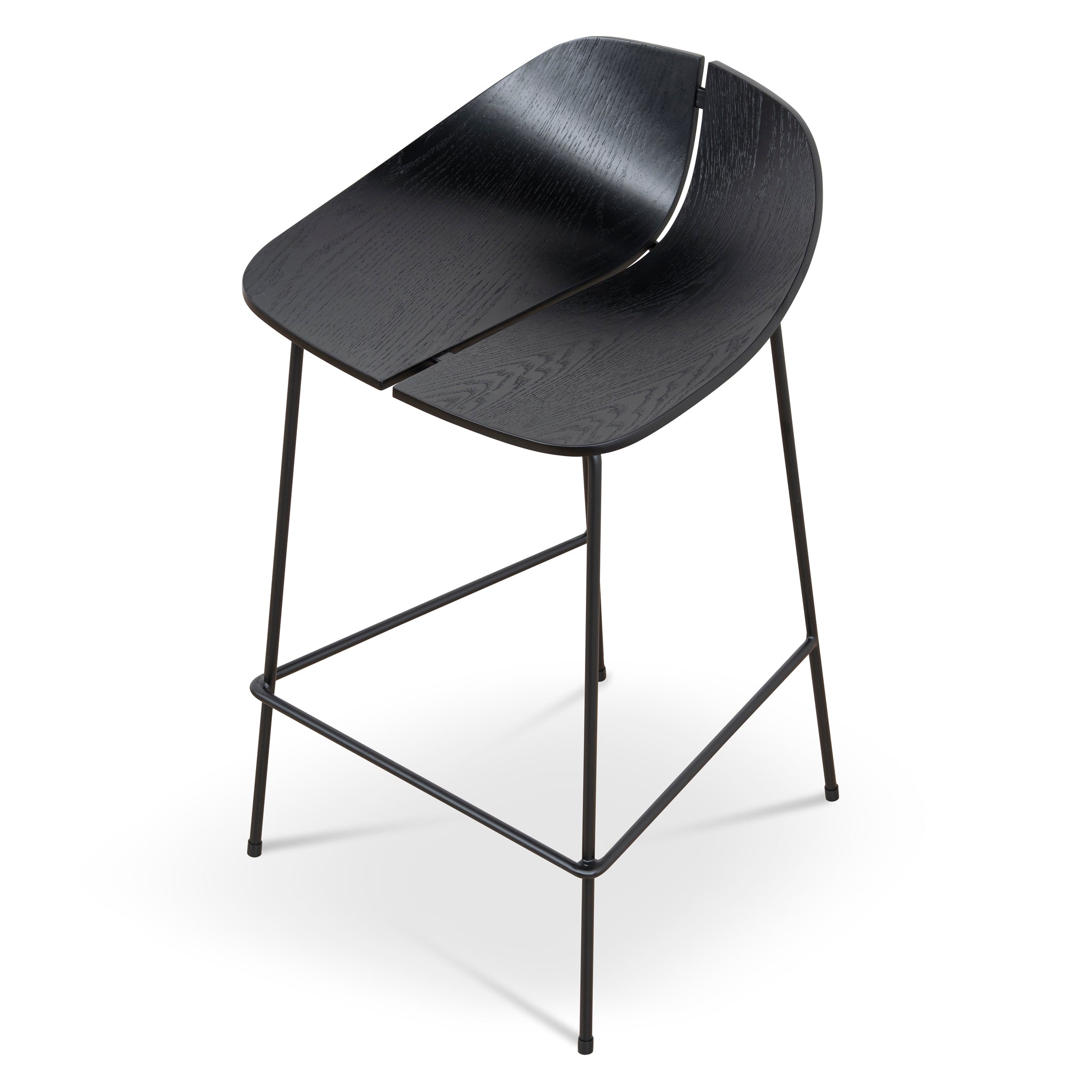 65cm Amalfi Bar Stool - Full Black