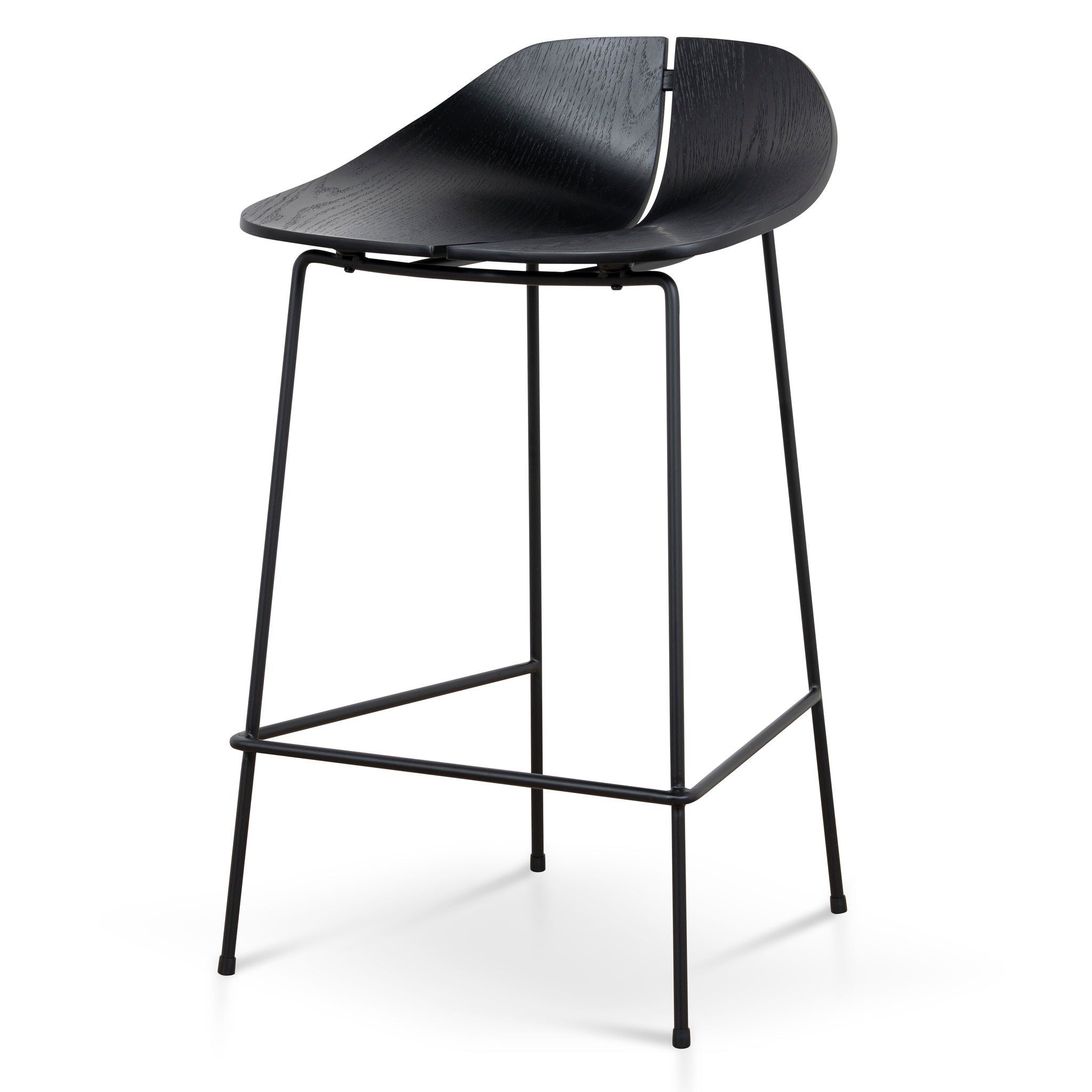 65cm Amalfi Bar Stool - Full Black