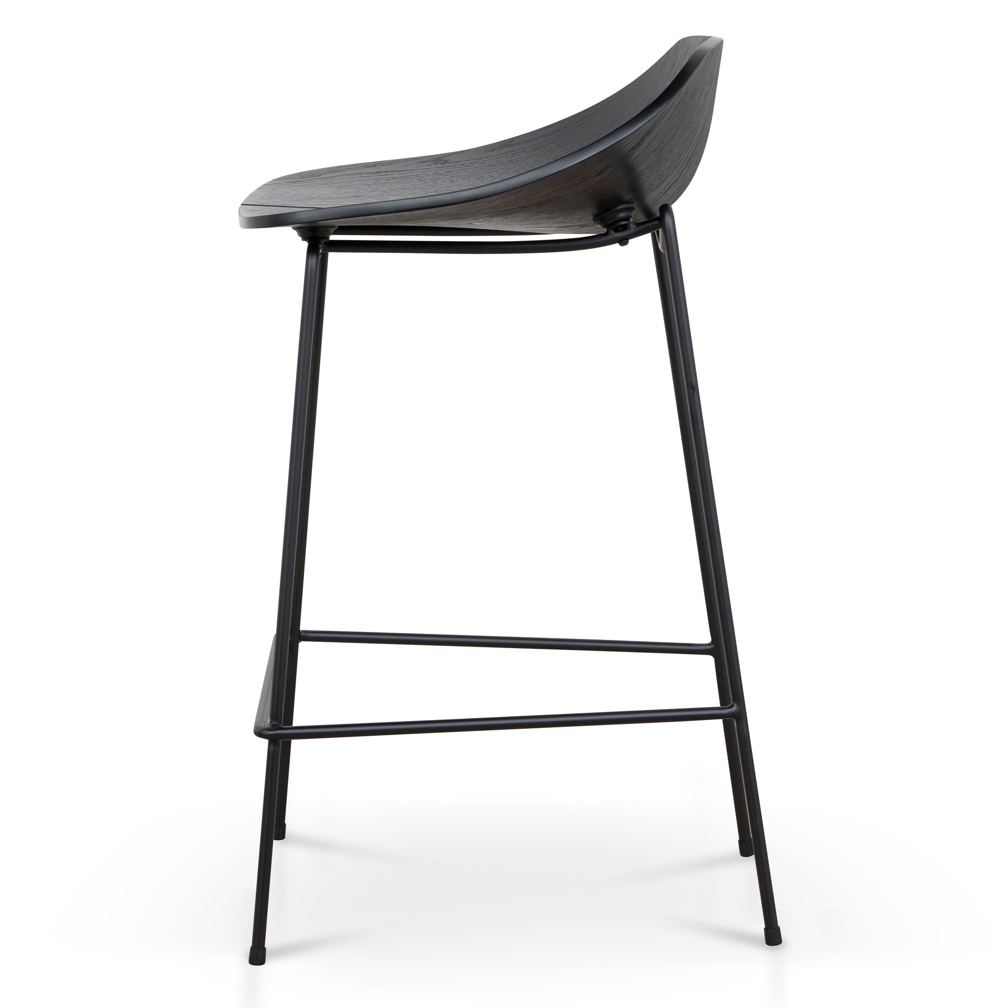 65cm Amalfi Bar Stool - Full Black