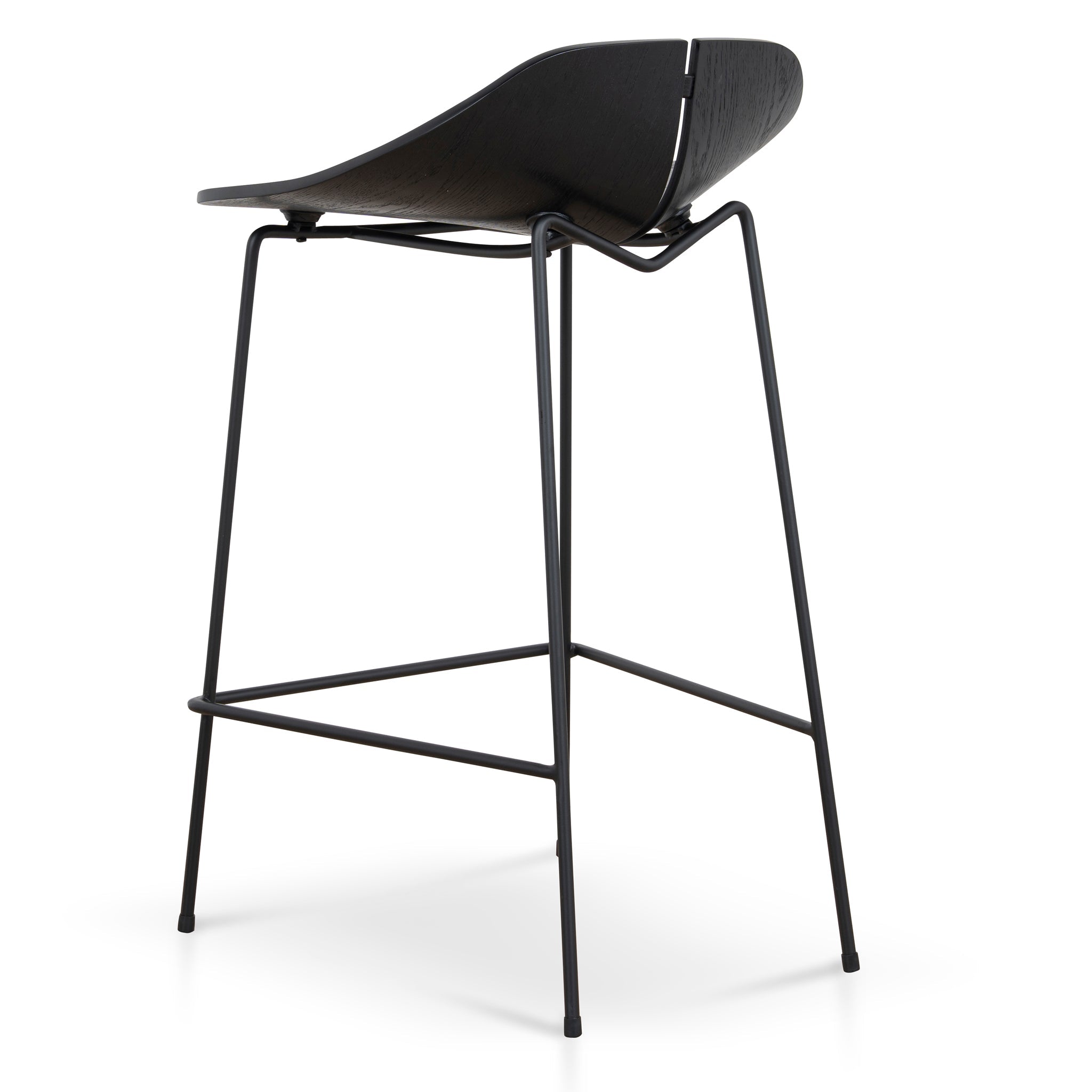 65cm Amalfi Bar Stool - Full Black