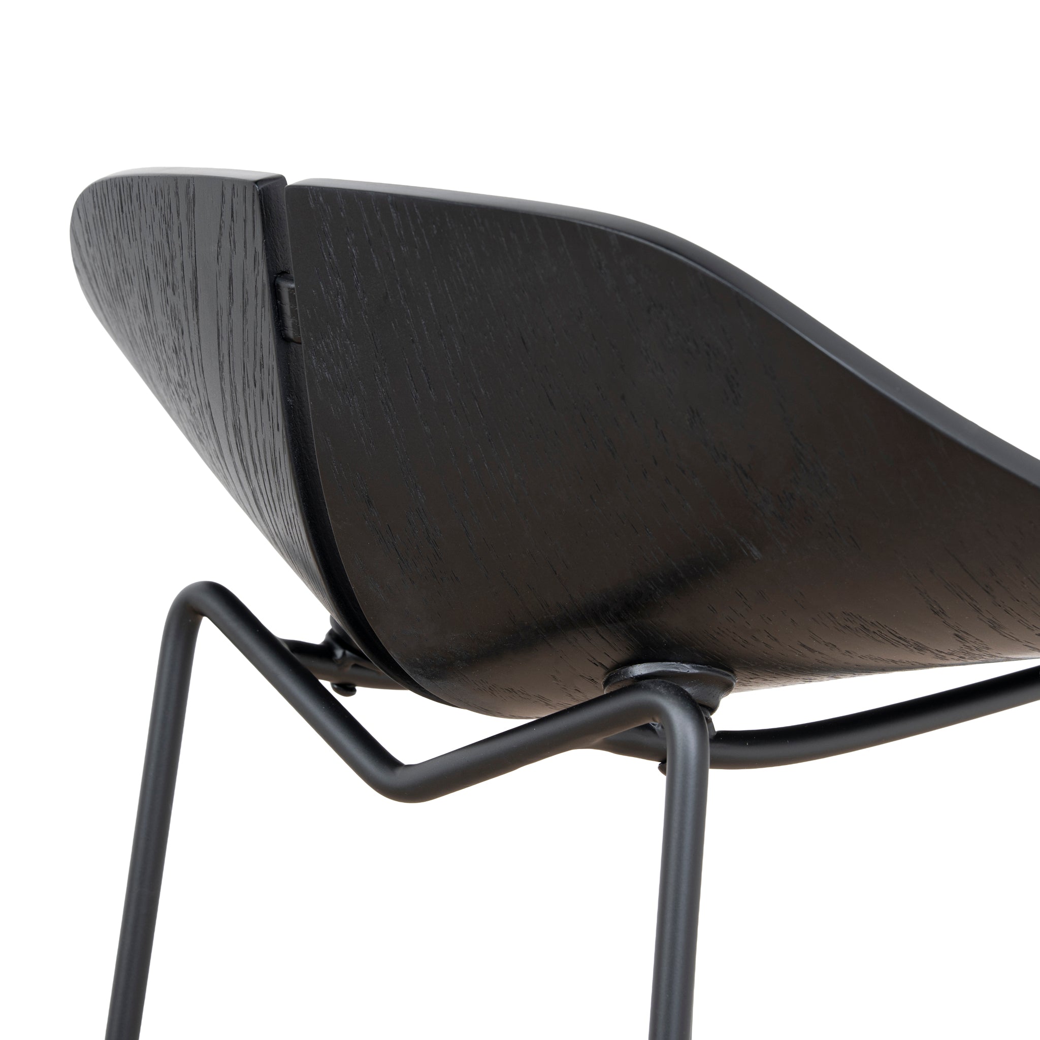 65cm Amalfi Bar Stool - Full Black