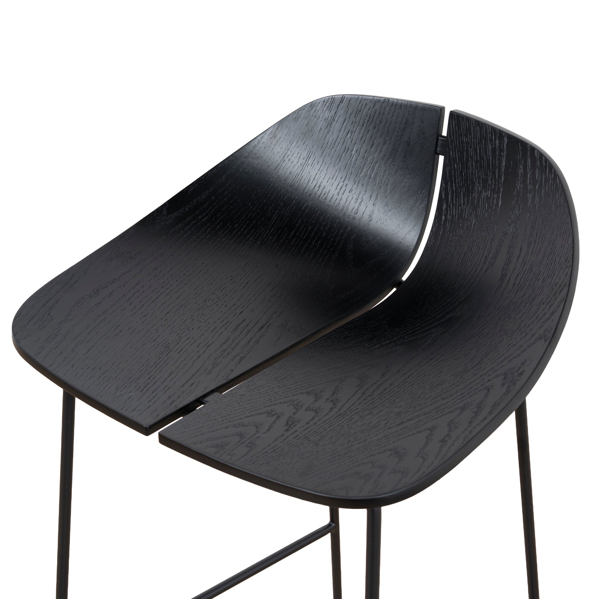65cm Amalfi Bar Stool - Full Black