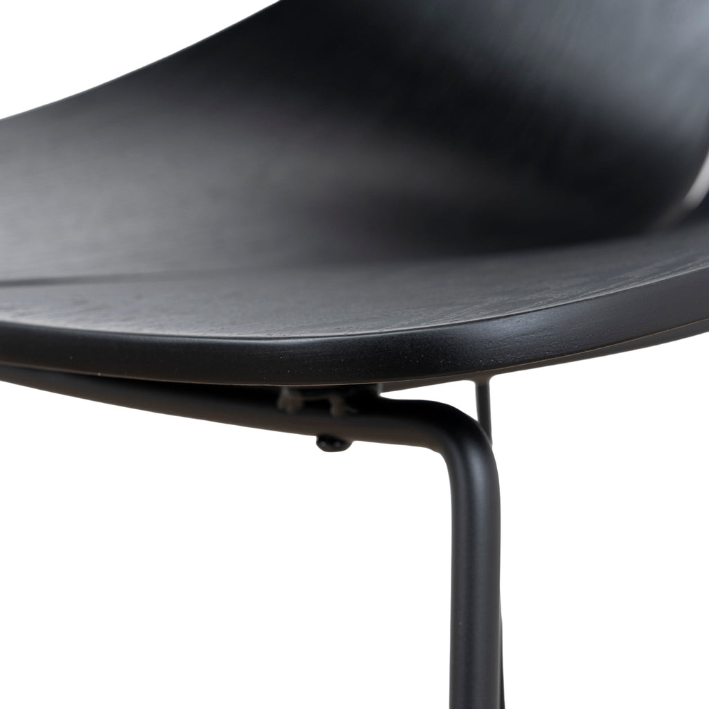 65cm Amalfi Bar Stool - Full Black