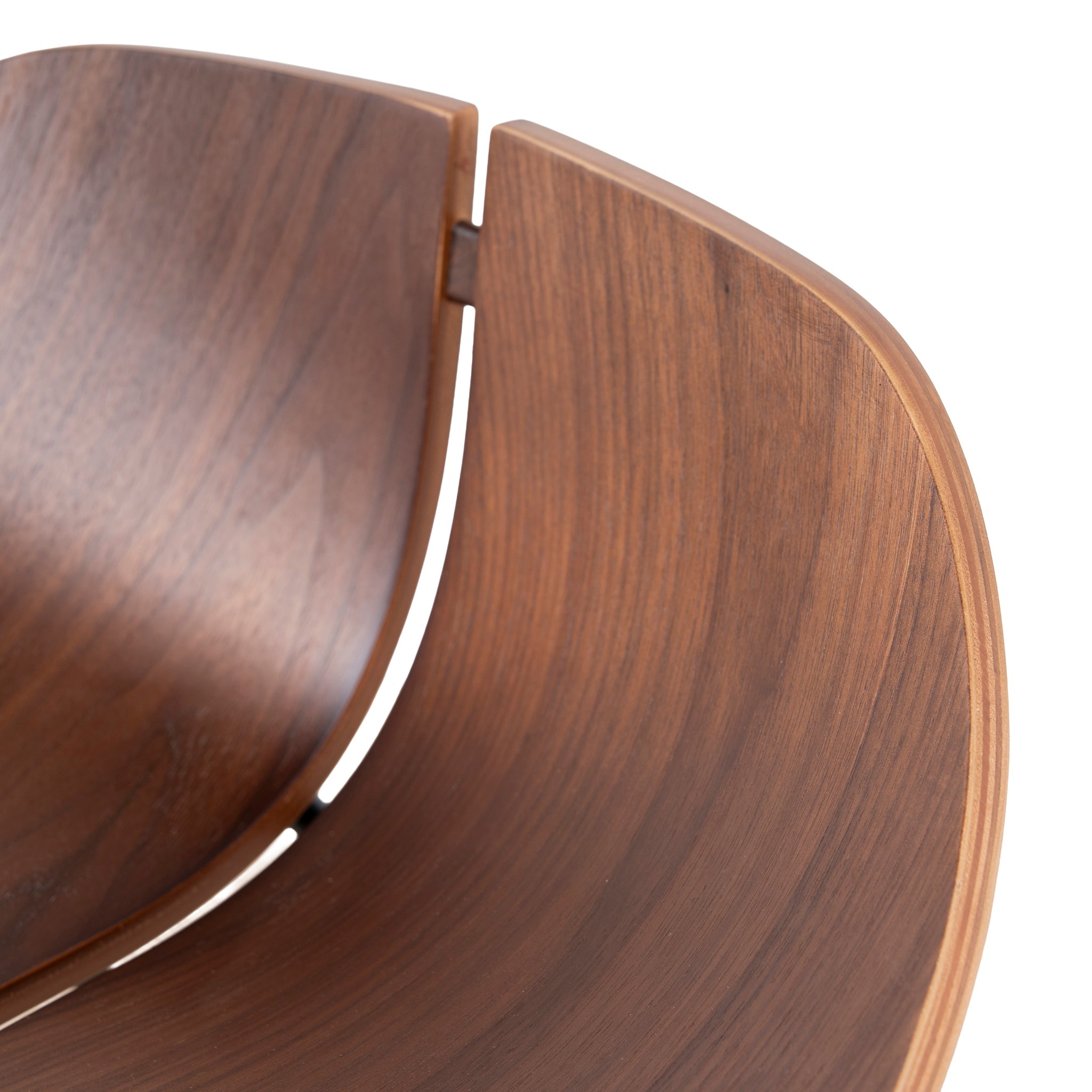 65cm Matte Black Amalfi Bar Stool - Walnut