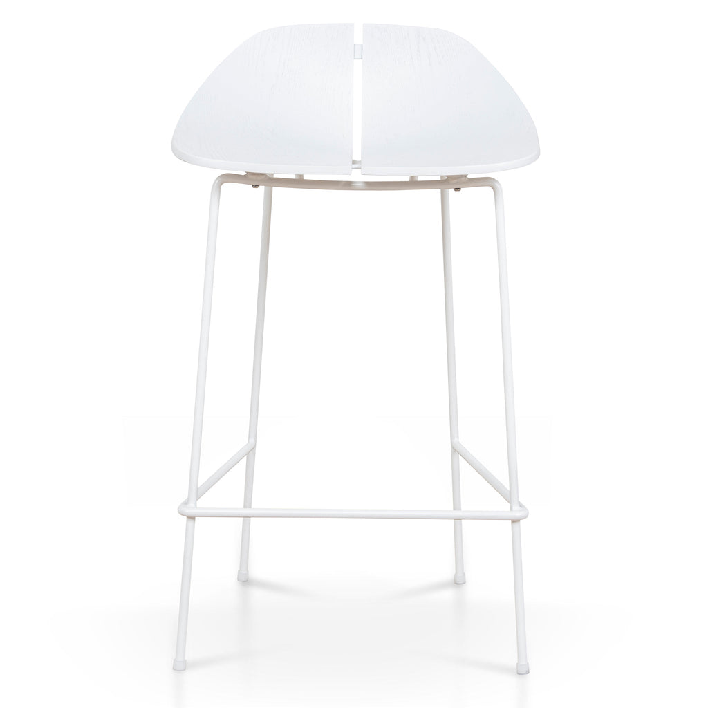 65cm Amalfi Bar Stool - Full White