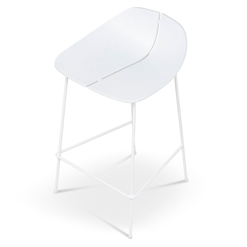 65cm Amalfi Bar Stool - Full White