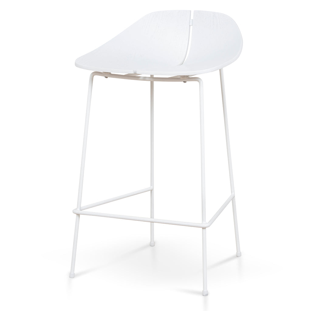 65cm Amalfi Bar Stool - Full White